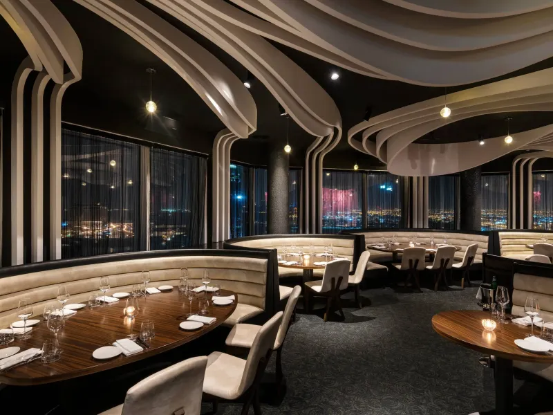 STK Doha — glamorous prime steakhouse with DJ and theatrical atmosphere