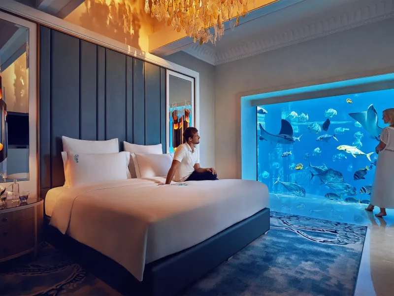 Atlantis The Palm Dubai — iconic resort palace at the apex of Palm Jumeirah with private beach